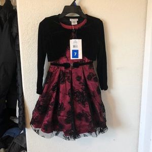 Jona Michelle Girl Red Dress Size 7